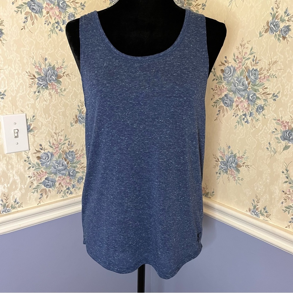 Victoria's Secret PINK Blue Heather Twist Open Racerback Tank Top, Size M